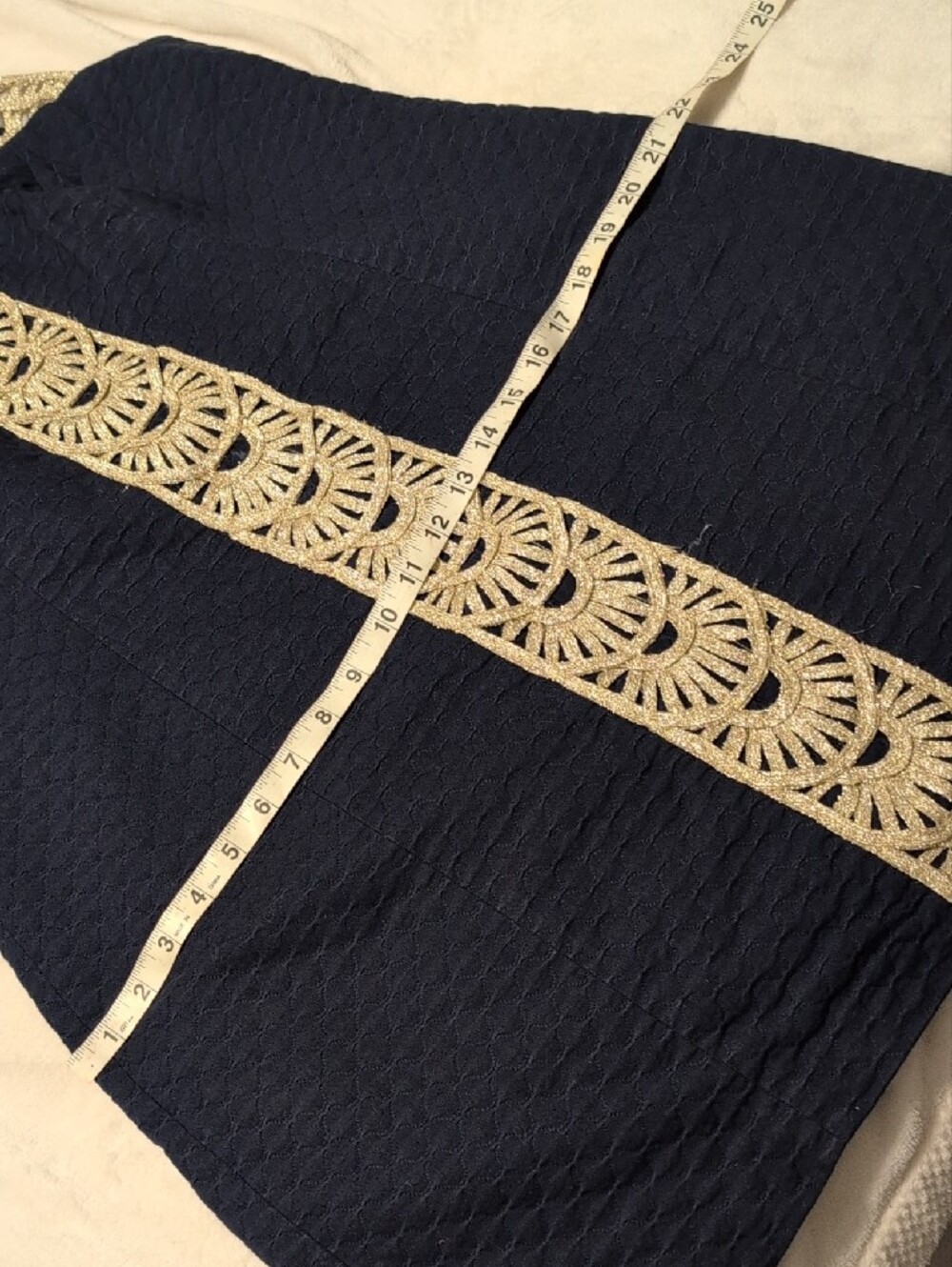 Lilly Pulitzer Black Mini Dress with Gold Embellished Panel - Picture 6 of 8